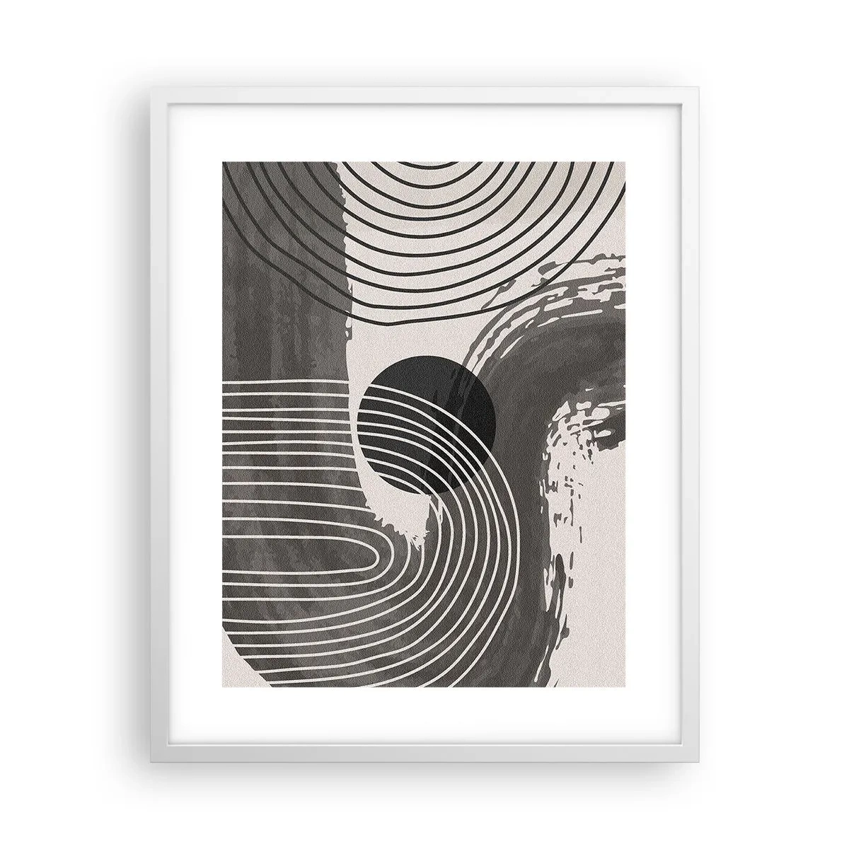 Poster in cornice bianca - L'ovale vittorioso - 40x50 cm