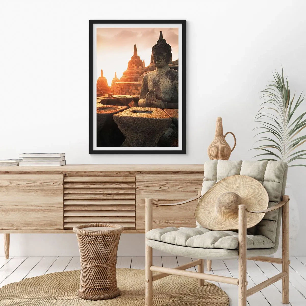 Poster in cornice nera - La pagoda della grande saggezza - 61x91 cm