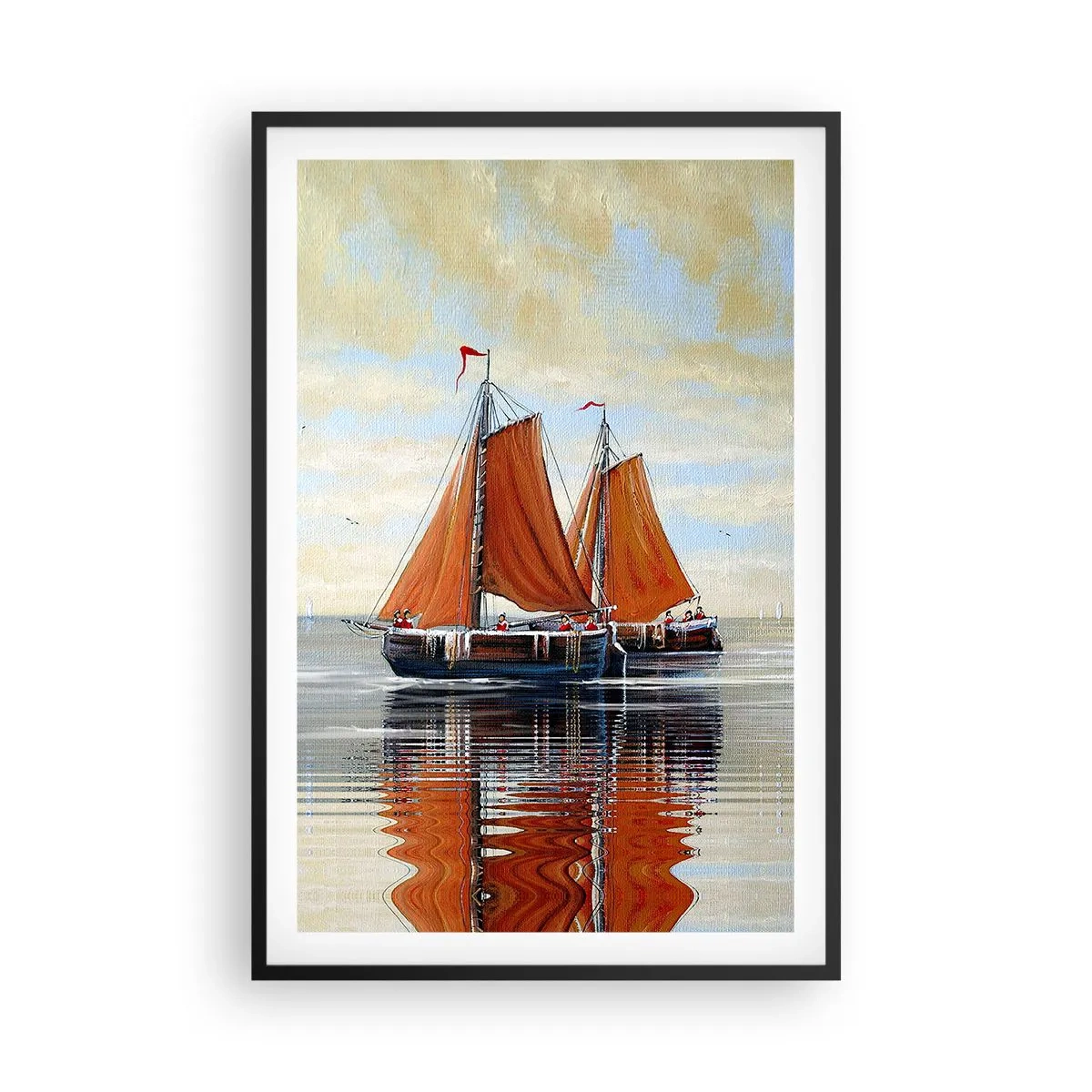 Poster in cornice nera - Naviga, marinaio... - 61x91 cm