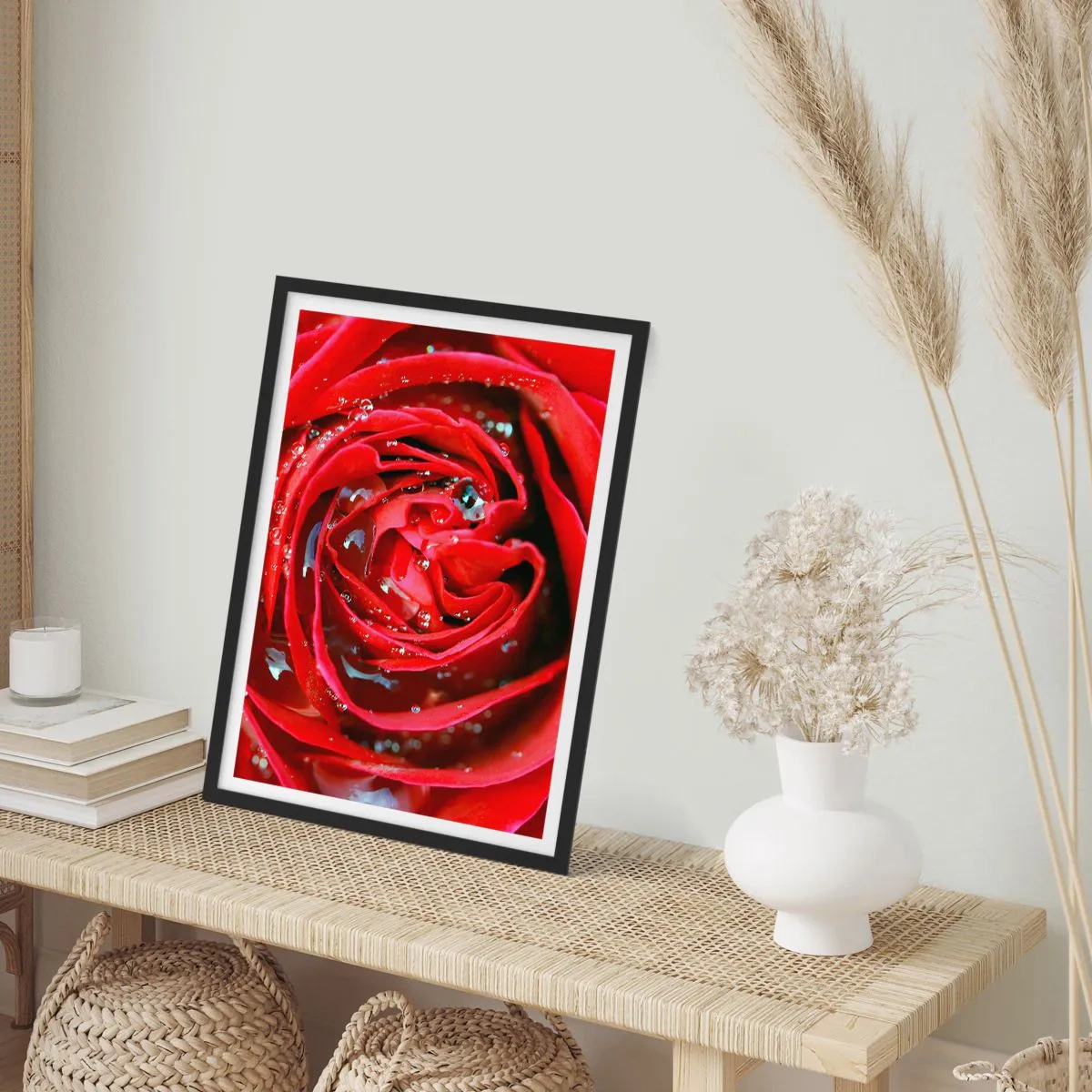 Poster in cornice nera - Nelle gocce della rugiada - 40x50 cm