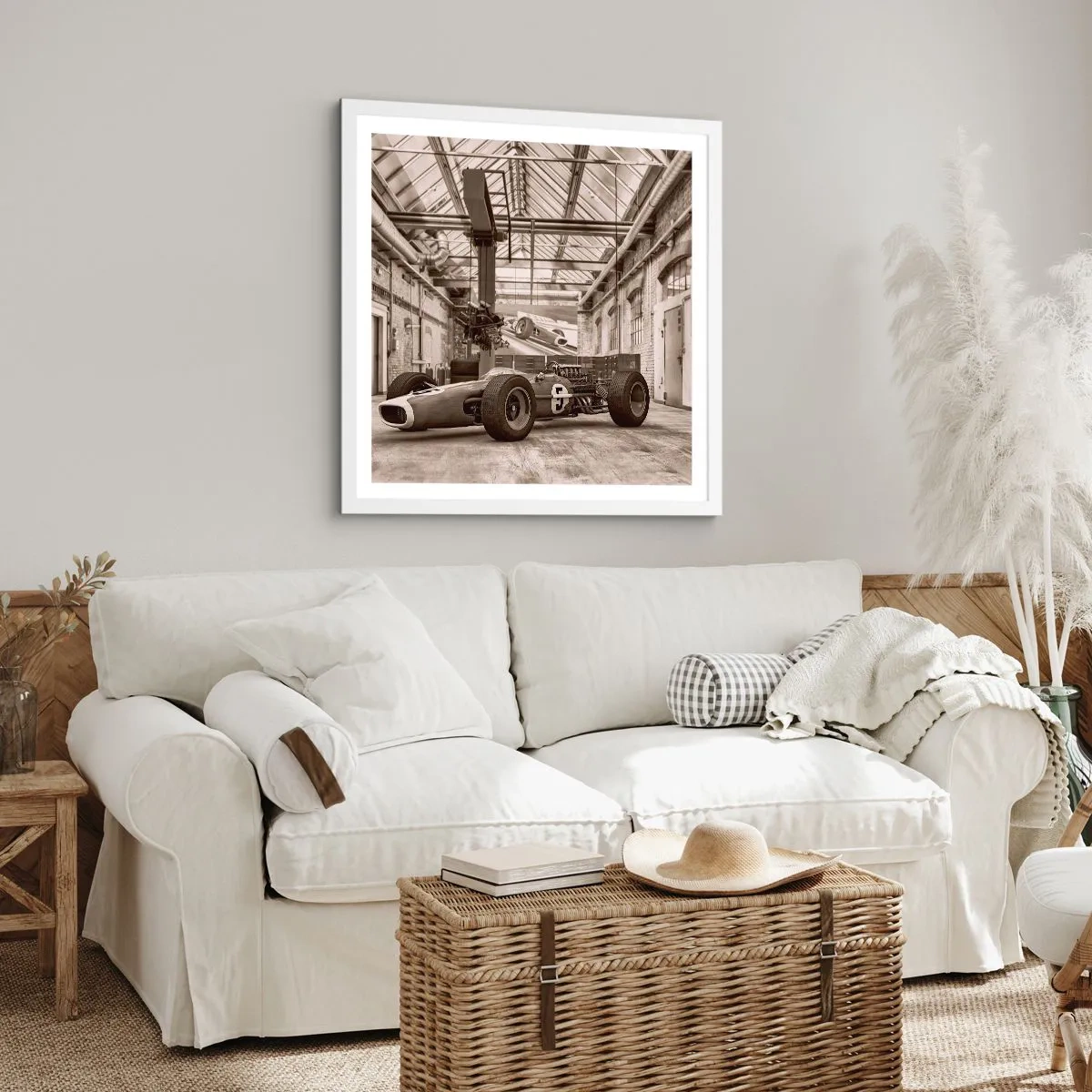 Poster in cornice bianca - Il riposo del vincitore - 60x60 cm