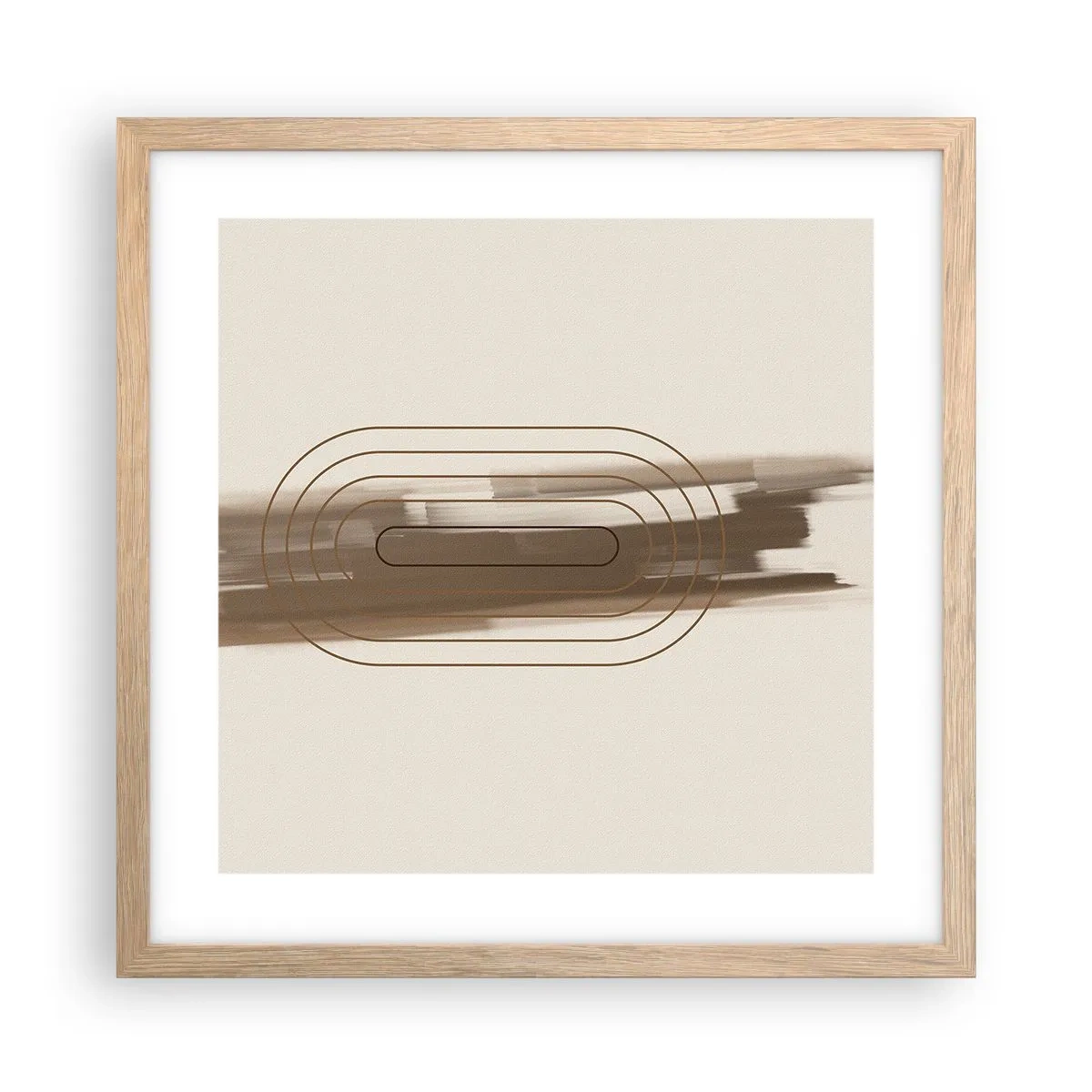 Poster in cornice rovere chiaro - Un soffio di grigio - 40x40 cm