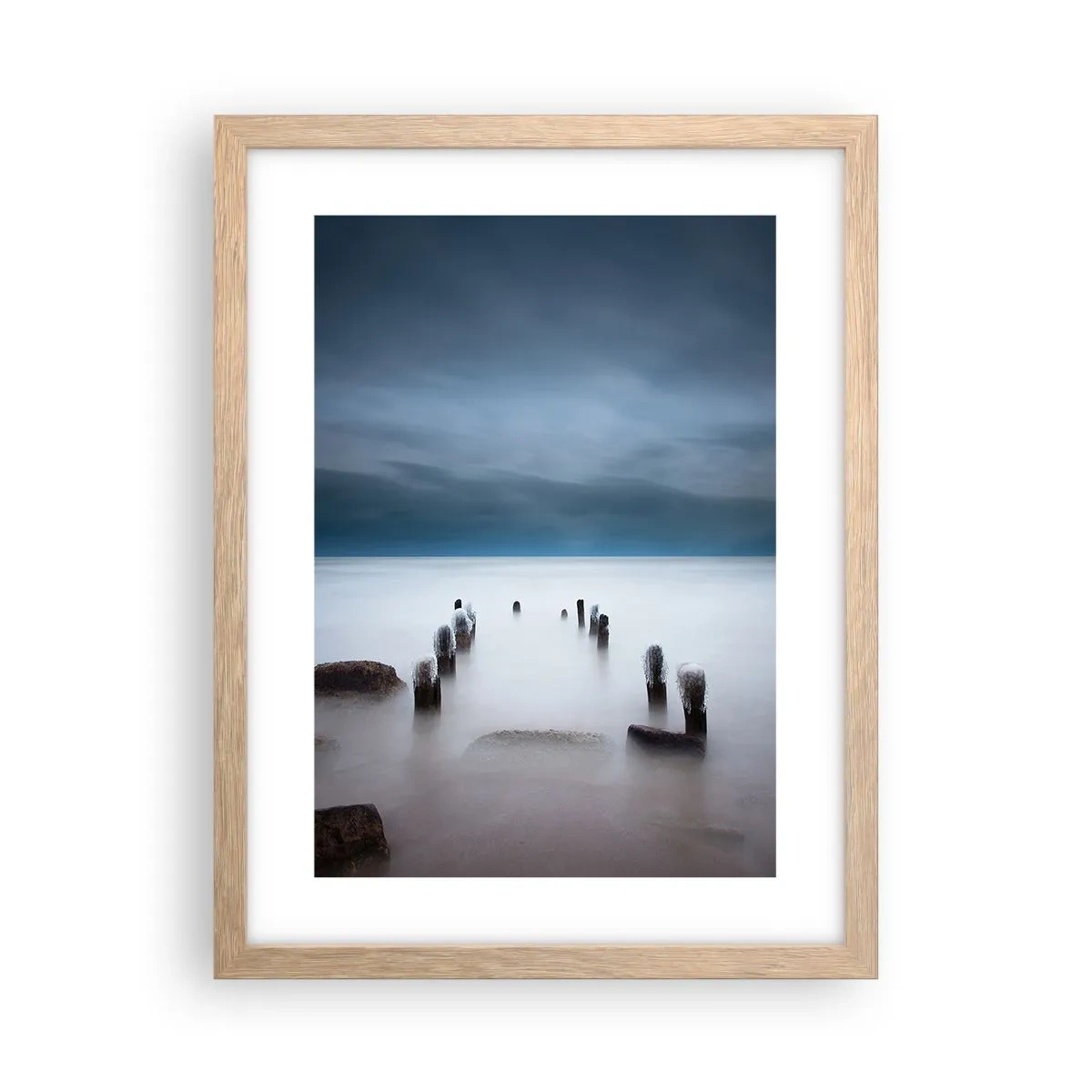 Poster in cornice rovere chiaro - Lago pensieroso - 30x40 cm