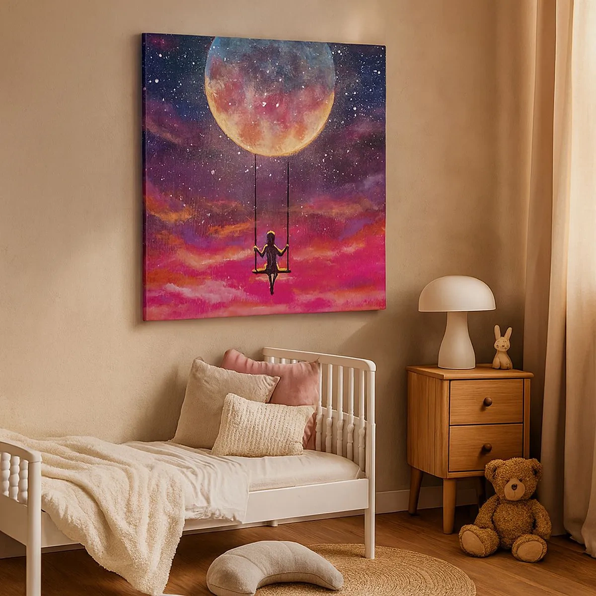 Quadro su tela - Stampe su Tela - Con la testa tra le nuvole - 30x30 cm