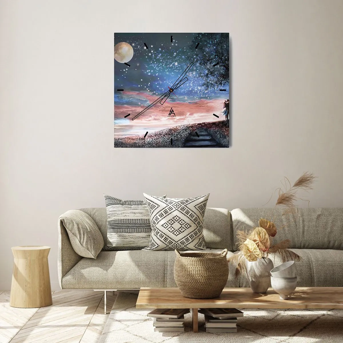 Orologio da parete - Orologio in Vetro - Lo spettacolo delle stelle - 40x40 cm