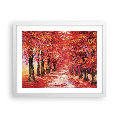 Poster in cornice bianca - Impressione d'autunno - 50x40 cm