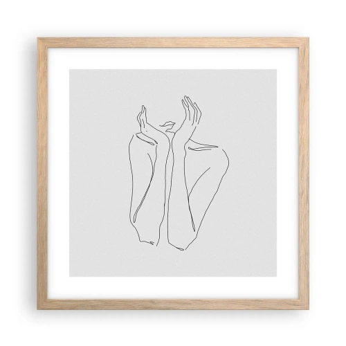Poster in cornice rovere chiaro - Quello che sognano le ragazze - 40x40 cm
