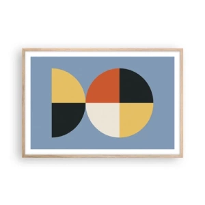 Poster in cornice rovere chiaro - Guarda e conta - 91x61 cm