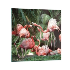 Quadro su vetro - Pettegolezzi pomeridiani - 50x50 cm