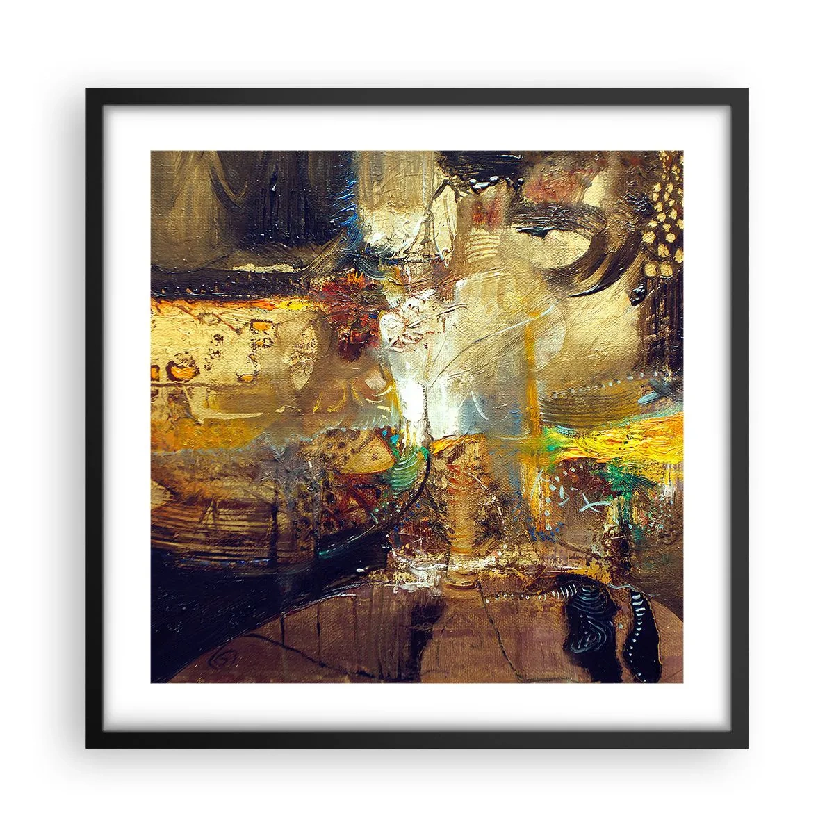 Poster in cornice nera - Freddo, più caldo, bollente - 50x50 cm