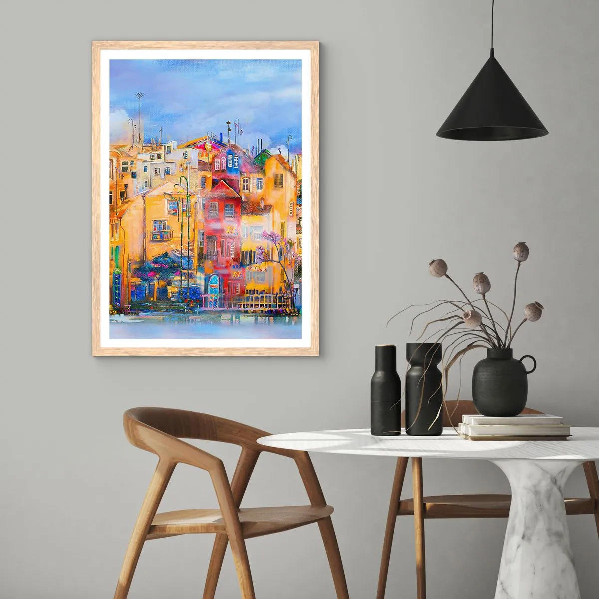 Poster in cornice rovere chiaro - Siamo insieme - 50x70 cm