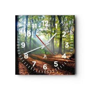Orologio da parete - Orologio in Vetro - Luci e ombre - 40x40 cm