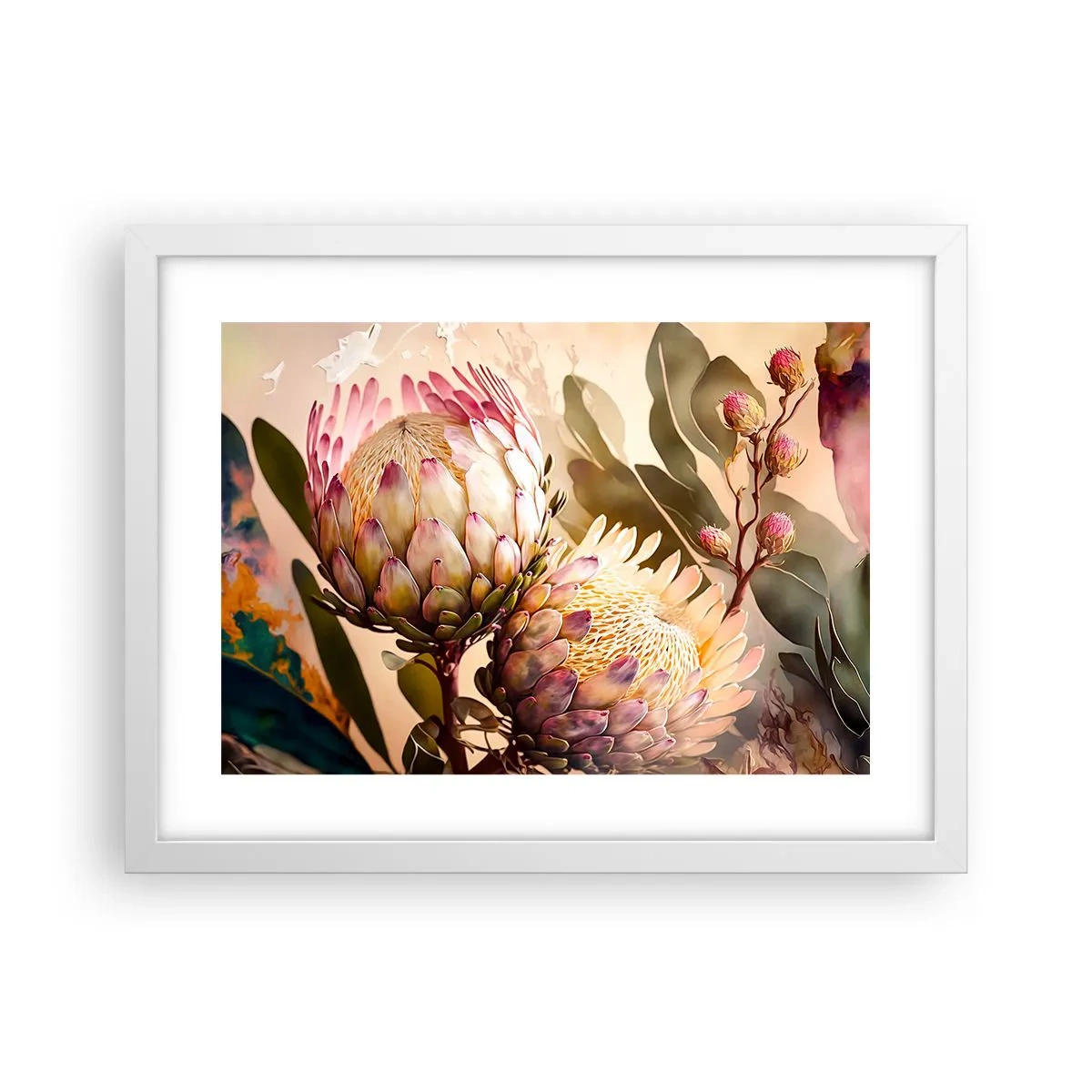 Poster in cornice bianca - Tenero abbraccio - 40x30 cm