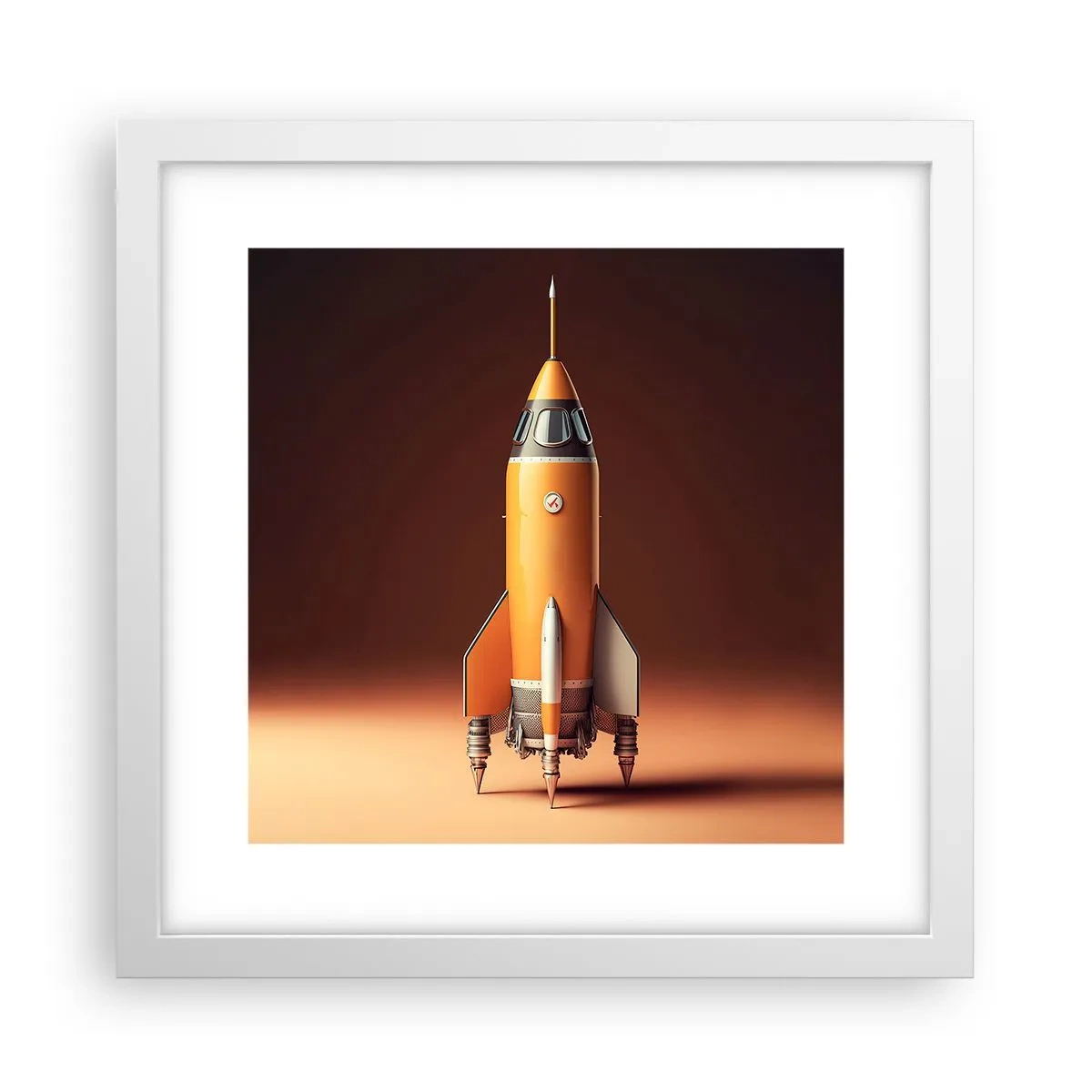 Poster in cornice bianca - Si inizia dai sogni - 30x30 cm