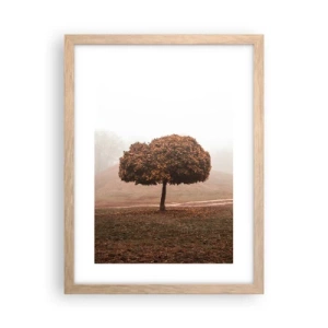 Poster in cornice rovere chiaro - Dopo un'estate laboriosa - 30x40 cm