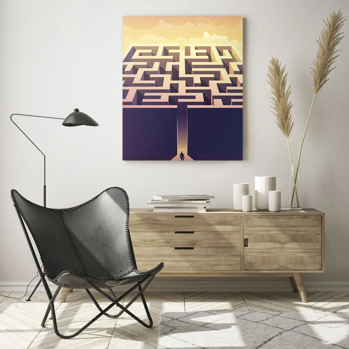 Quadro su vetro - Il momento delle decisioni - 70x100 cm