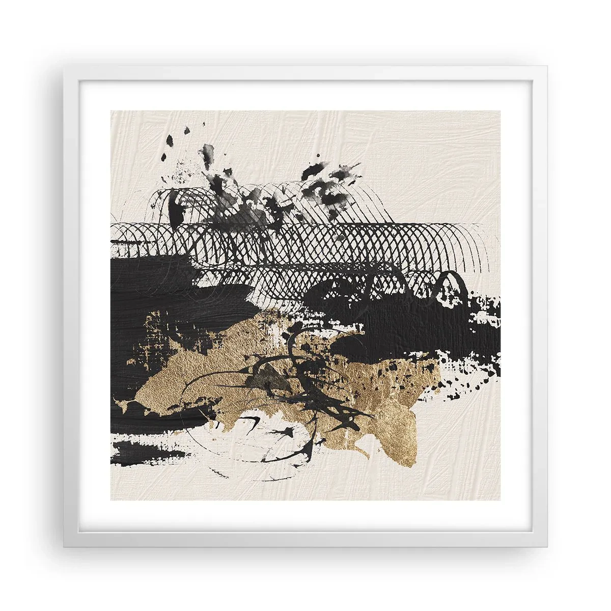 Poster in cornice bianca - Composizione con passione - 50x50 cm