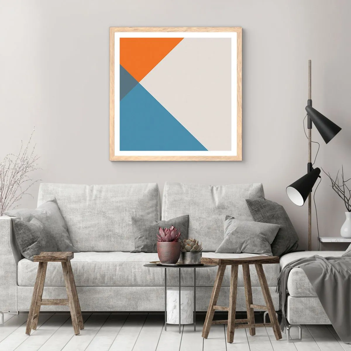 Poster in cornice rovere chiaro - Ad angolo... - 30x30 cm