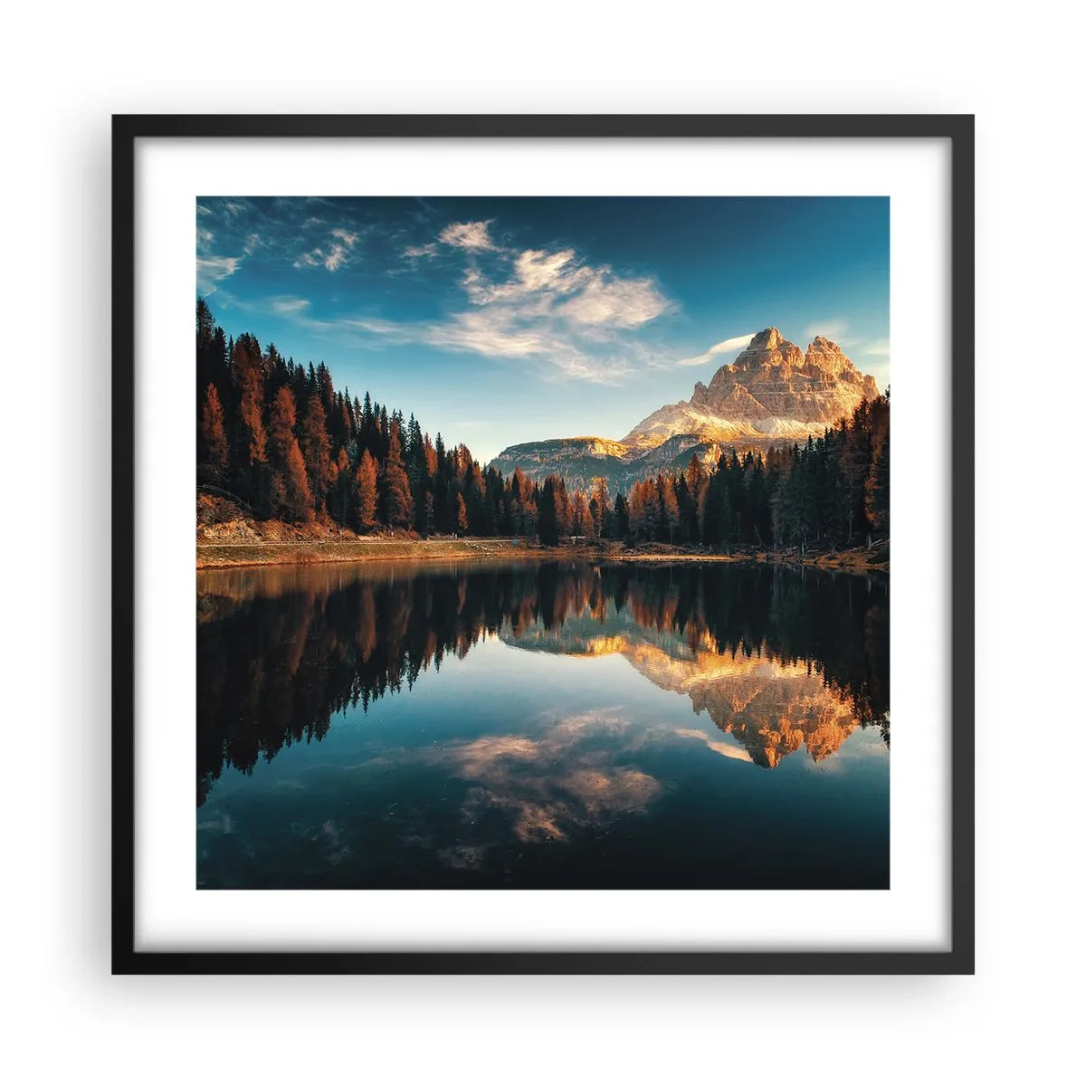 Poster in cornice nera - Paesaggio doppio - 50x50 cm