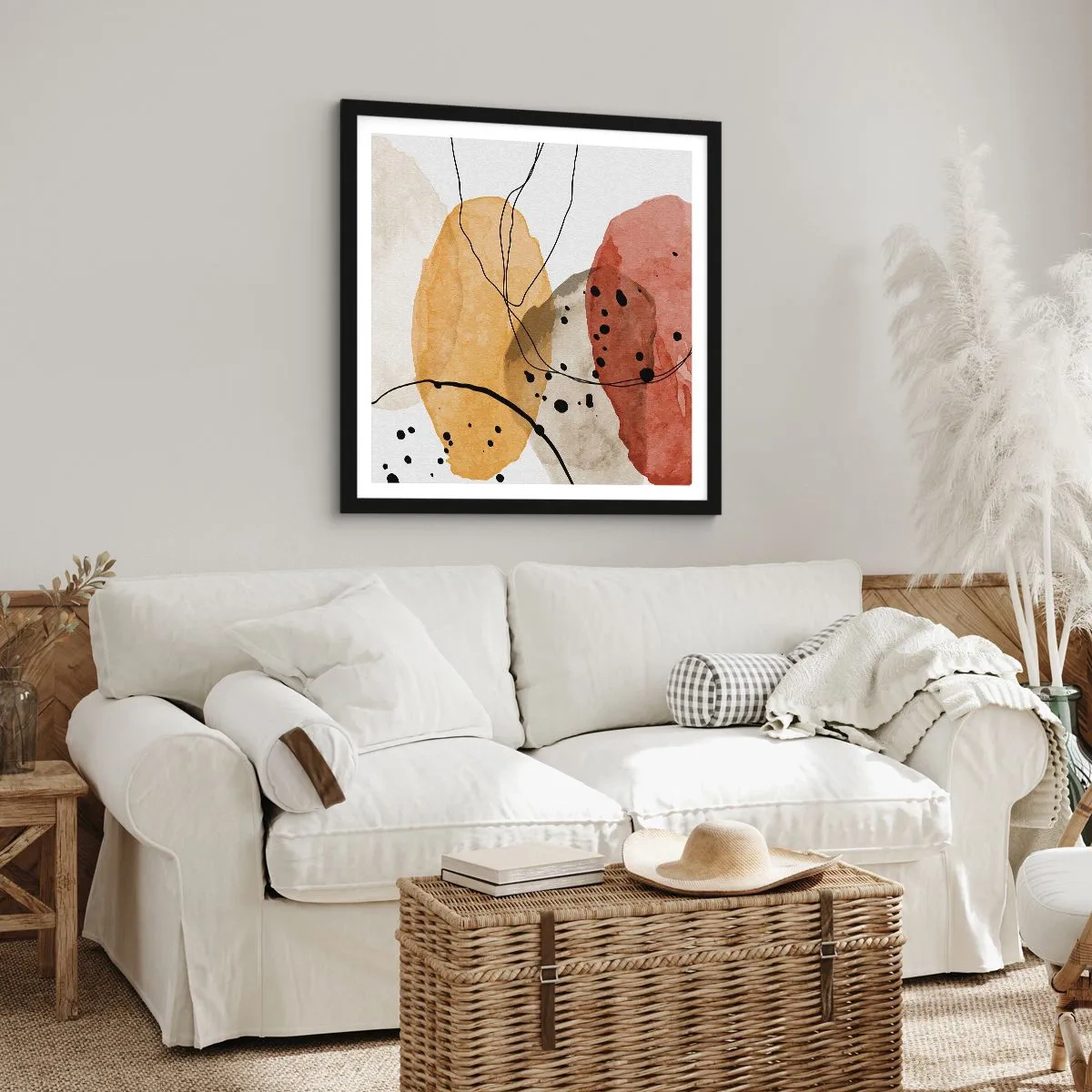 Poster in cornice nera - Come aria leggera e trasparente - 50x50 cm