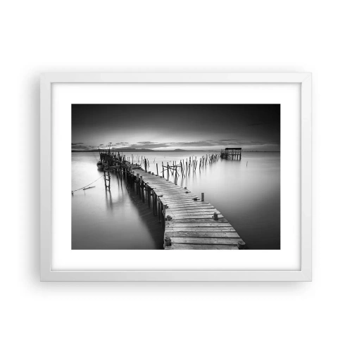 Poster in cornice bianca - La pace della riva dimenticata - 40x30 cm