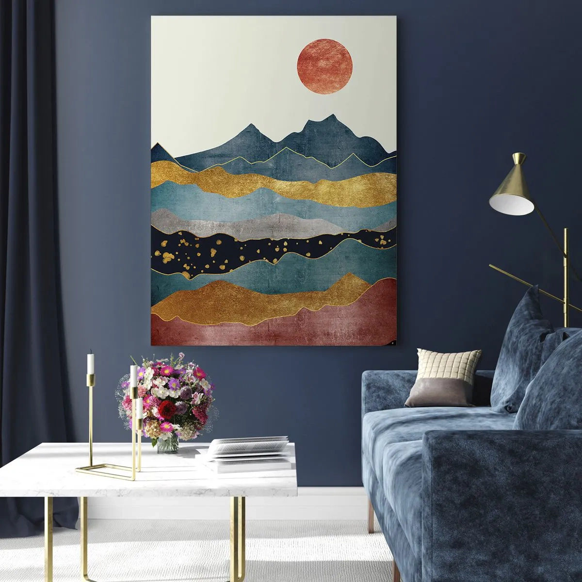 Quadro su vetro - La sezione del mondo - 80x120 cm