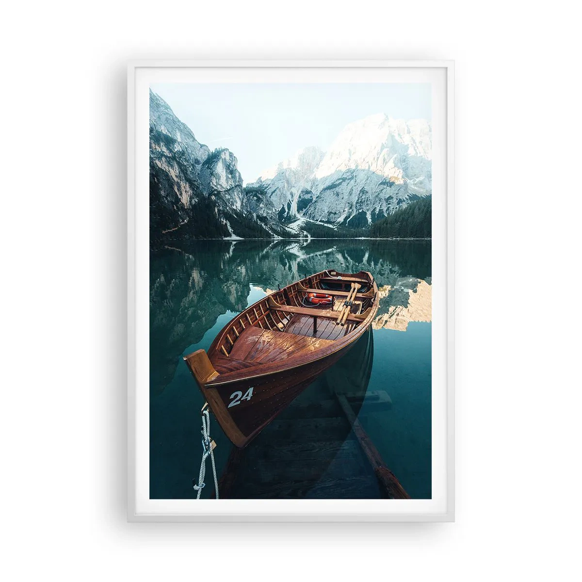 Poster in cornice bianca - Come dipinto sul vetro - 70x100 cm