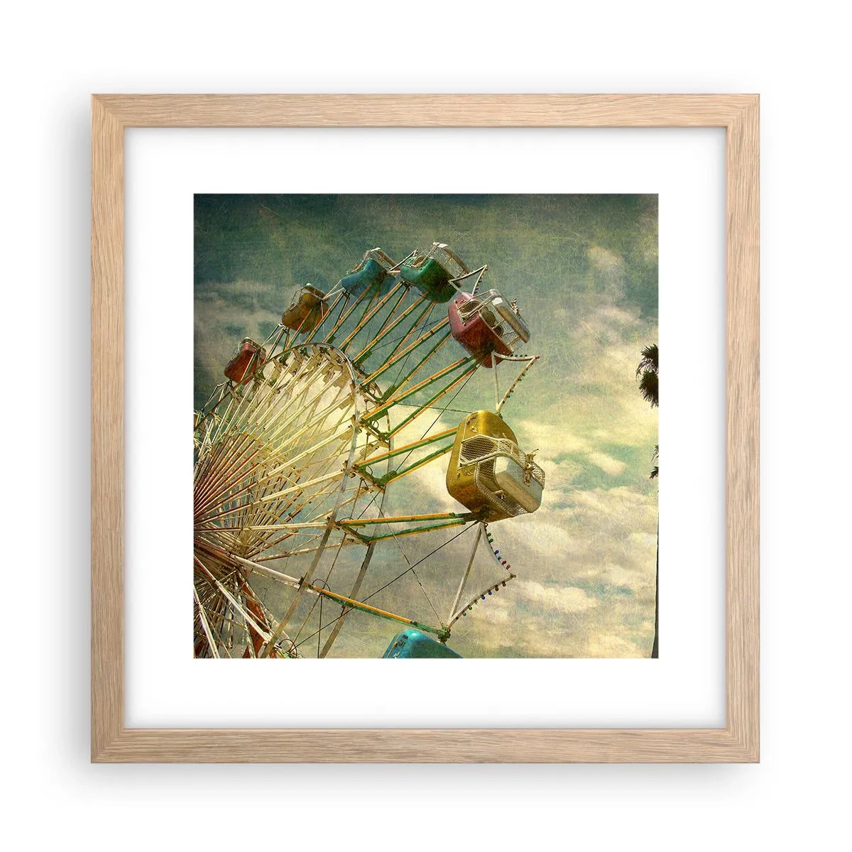 Poster in cornice rovere chiaro - Il divertimento comincia... - 30x30 cm