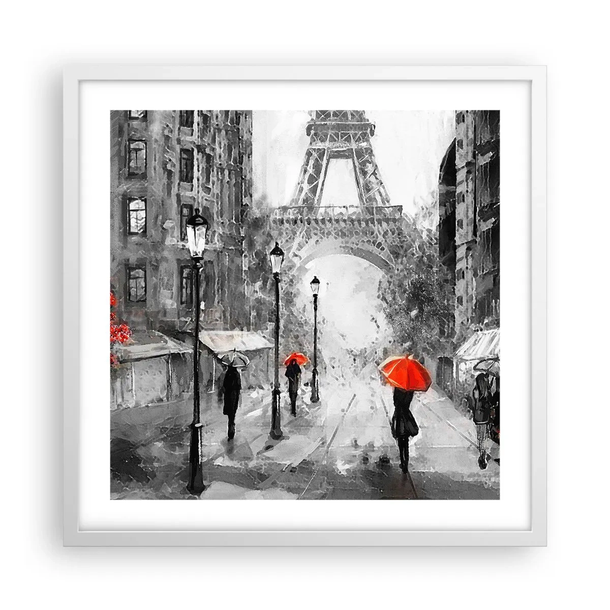 Poster in cornice bianca - Tutte le strade portano da lei - 50x50 cm