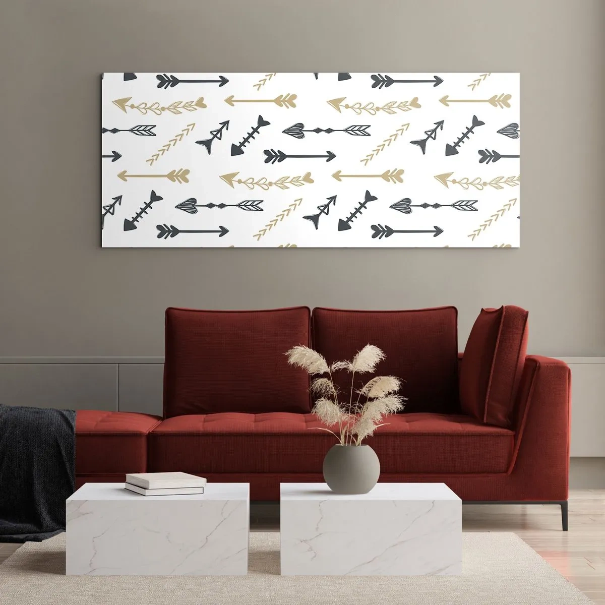 Quadro su vetro - Il sogno dell'arciere - 90x30 cm
