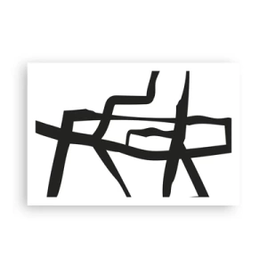 Poster - Struttura bianca e nera - 91x61 cm