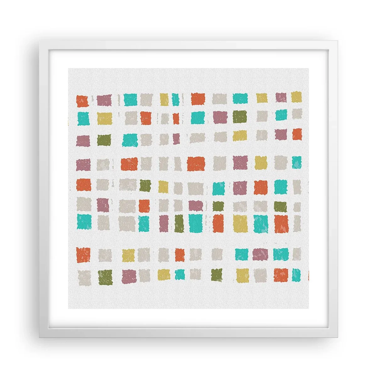 Poster in cornice bianca - Un gioco sconosciuto - 50x50 cm
