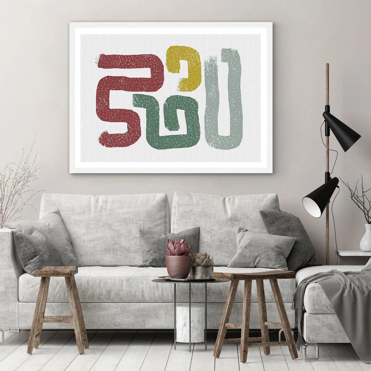 Poster in cornice bianca - In una lingua sconosciuta - 91x61 cm
