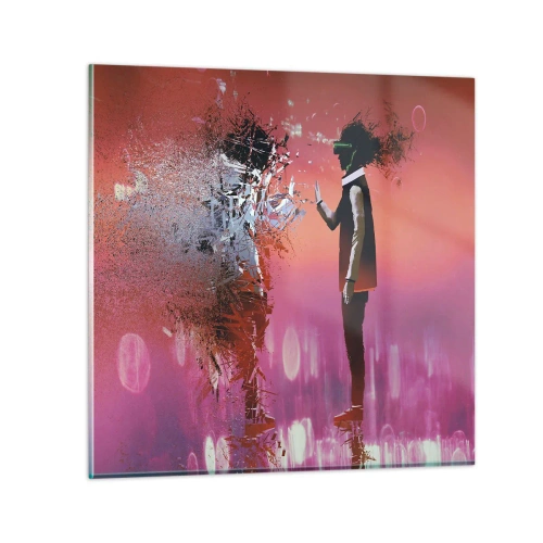 Quadro su vetro - Puoi guardare te stesso? - 30x30 cm