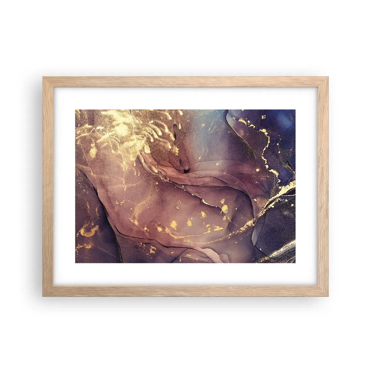 Poster in cornice rovere chiaro - Materia e spirito - 40x30 cm