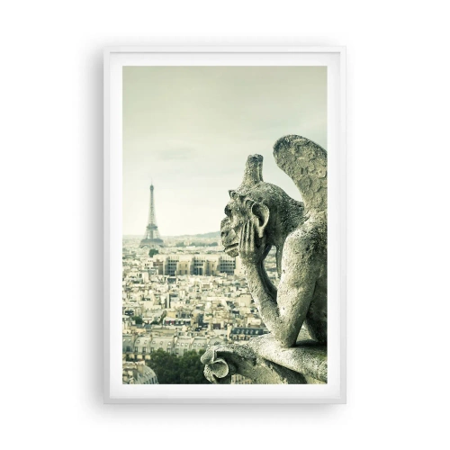 Poster in cornice bianca - Chiacchierate parigine - 61x91 cm