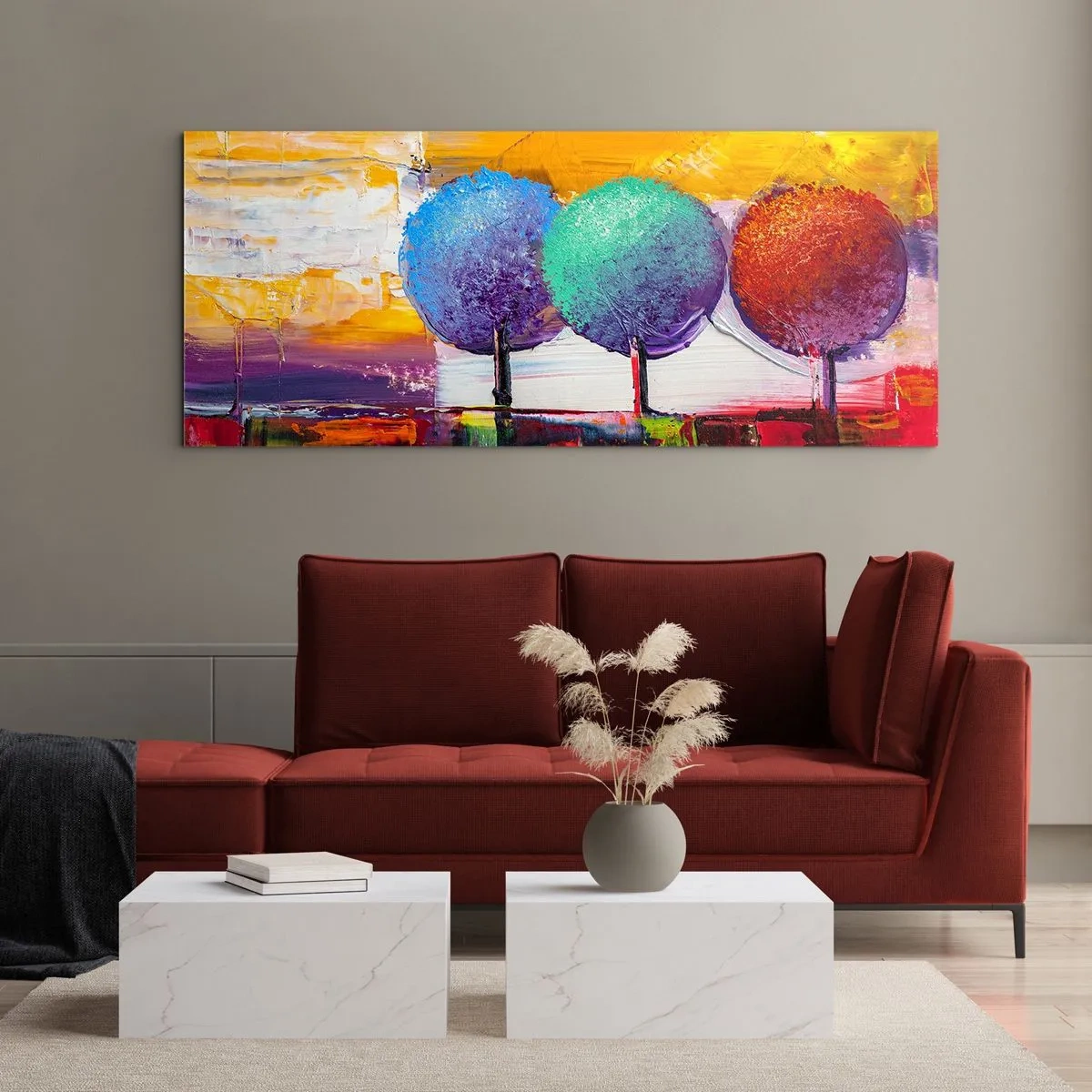 Quadro su vetro - Non c'è due senza tre - 100x40 cm
