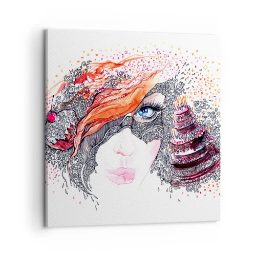Quadro su tela - Stampe su Tela - Con lei ogni giorno è festa - 50x50 cm