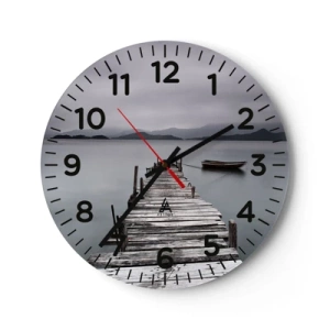 Orologio da parete - Orologio in Vetro - Domani puoi partire - 30x30 cm