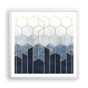 Poster in cornice bianca - Composizione a ritmo sincopato - 60x60 cm