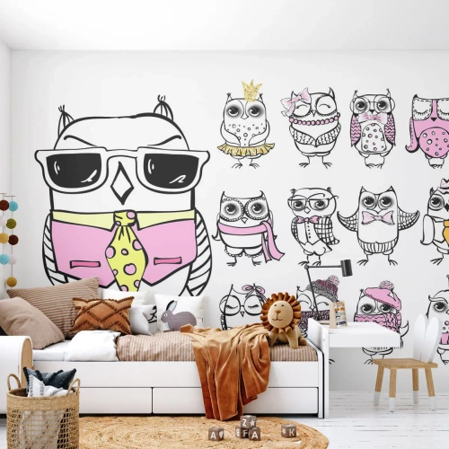 Fotomurale su misura Premium Canvas - Tanti ruoli da svolgere - Per bambini, Gufo, Bambini