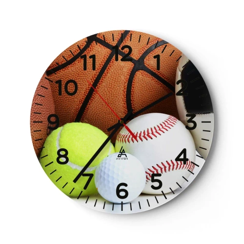 Orologio da parete - Orologio in Vetro - La palla ci unisce! - 40x40 cm