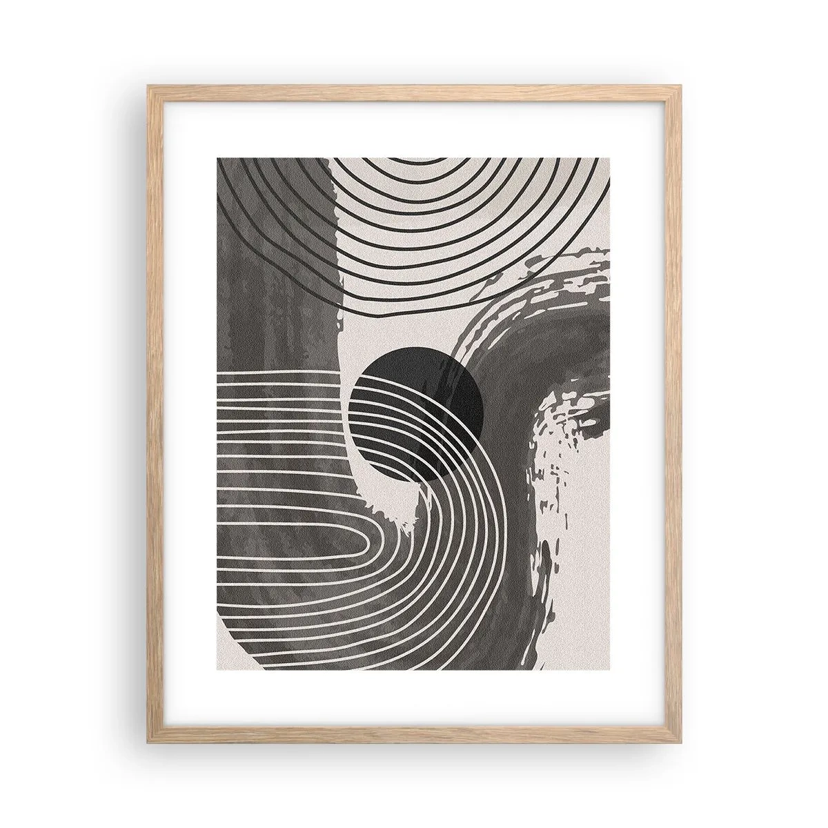 Poster in cornice rovere chiaro - L'ovale vittorioso - 40x50 cm