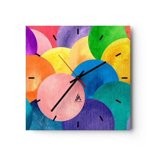 Orologio da parete - Orologio in Vetro - Pieno di vita originale - 40x40 cm