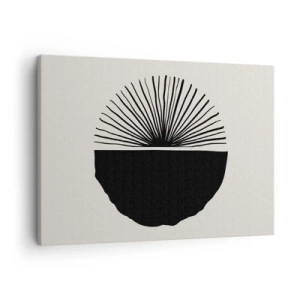 Quadro su tela - Stampe su Tela - Motivo nero minimalista su sfondo chiaro - 70x50cm - Ventaglio di possibilità - Decorazione murale moderna per soggiorno e camera da letto ARTTOR