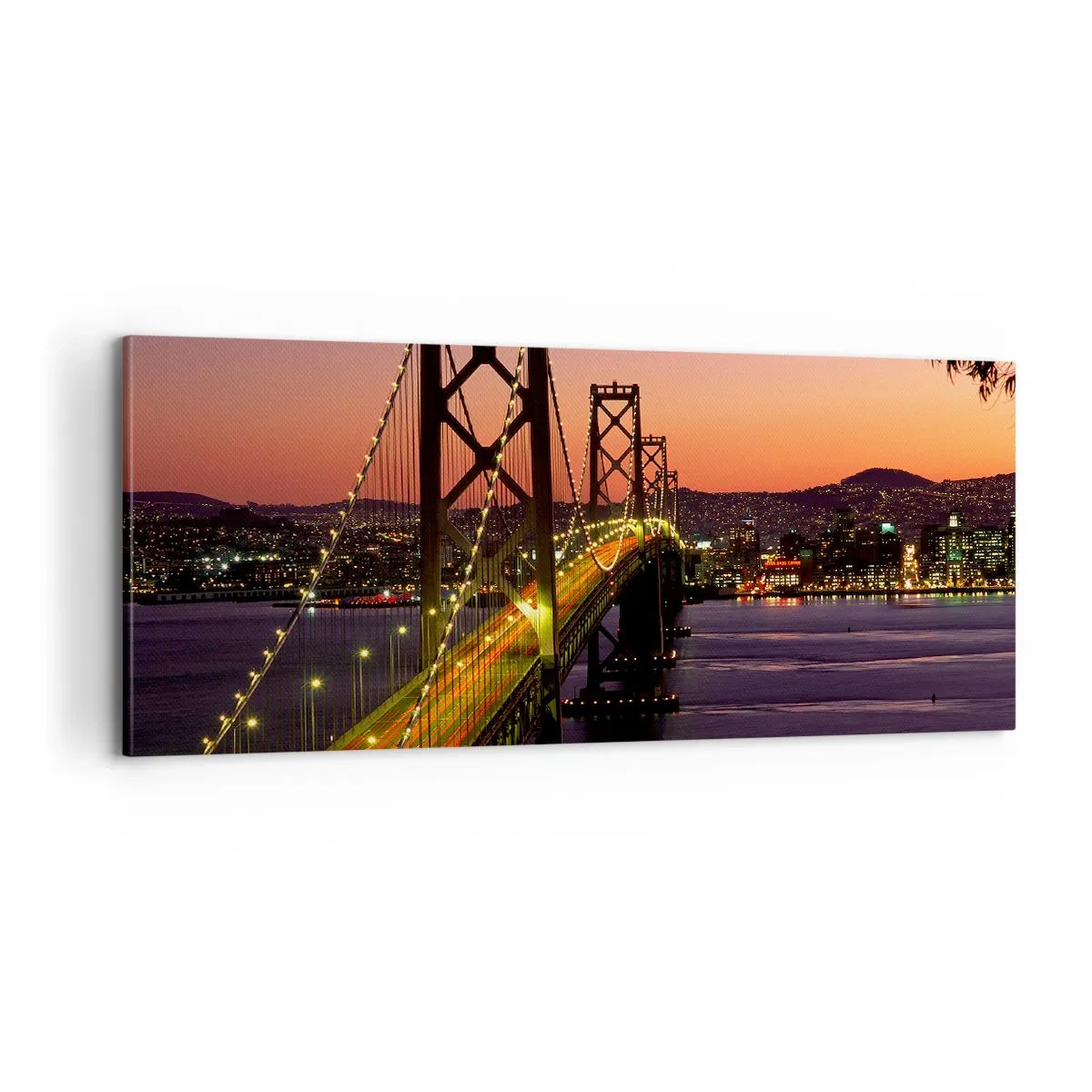 Quadro su tela - Stampe su Tela - Serata in viola - 100x40 cm