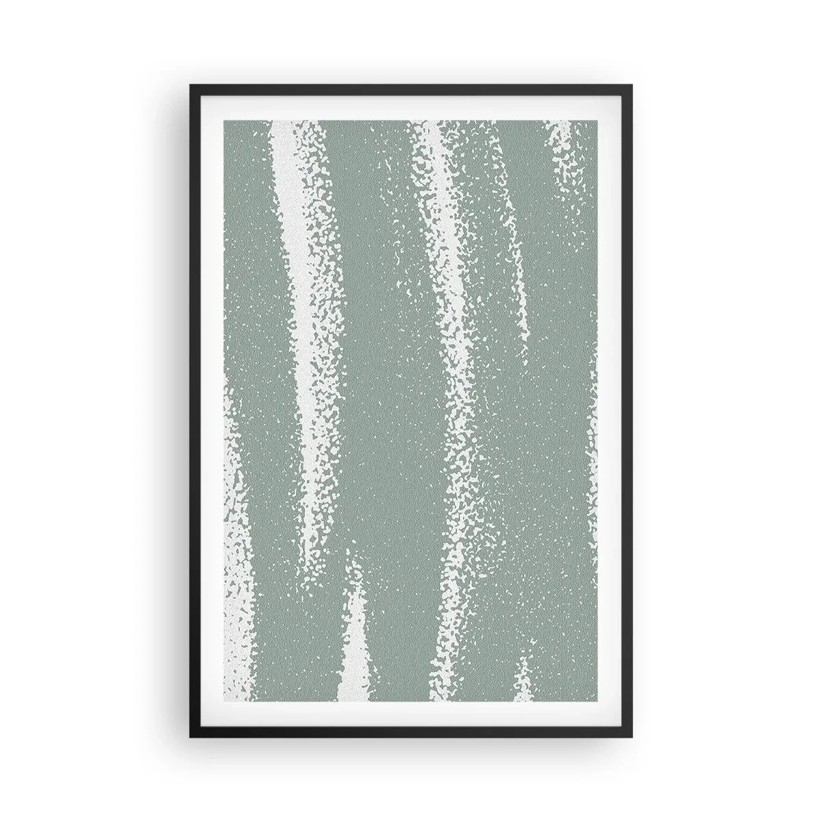 Poster in cornice nera - Astrazione in clima invernale - 61x91 cm