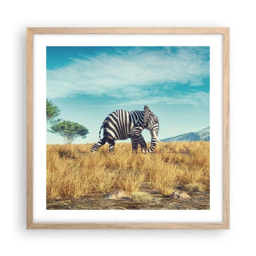 Poster in cornice rovere chiaro - Il grigio non è più di moda - 50x50 cm