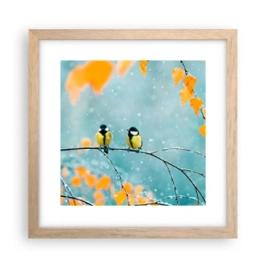 Poster in cornice rovere chiaro - Pettegolezzi alati - 30x30 cm