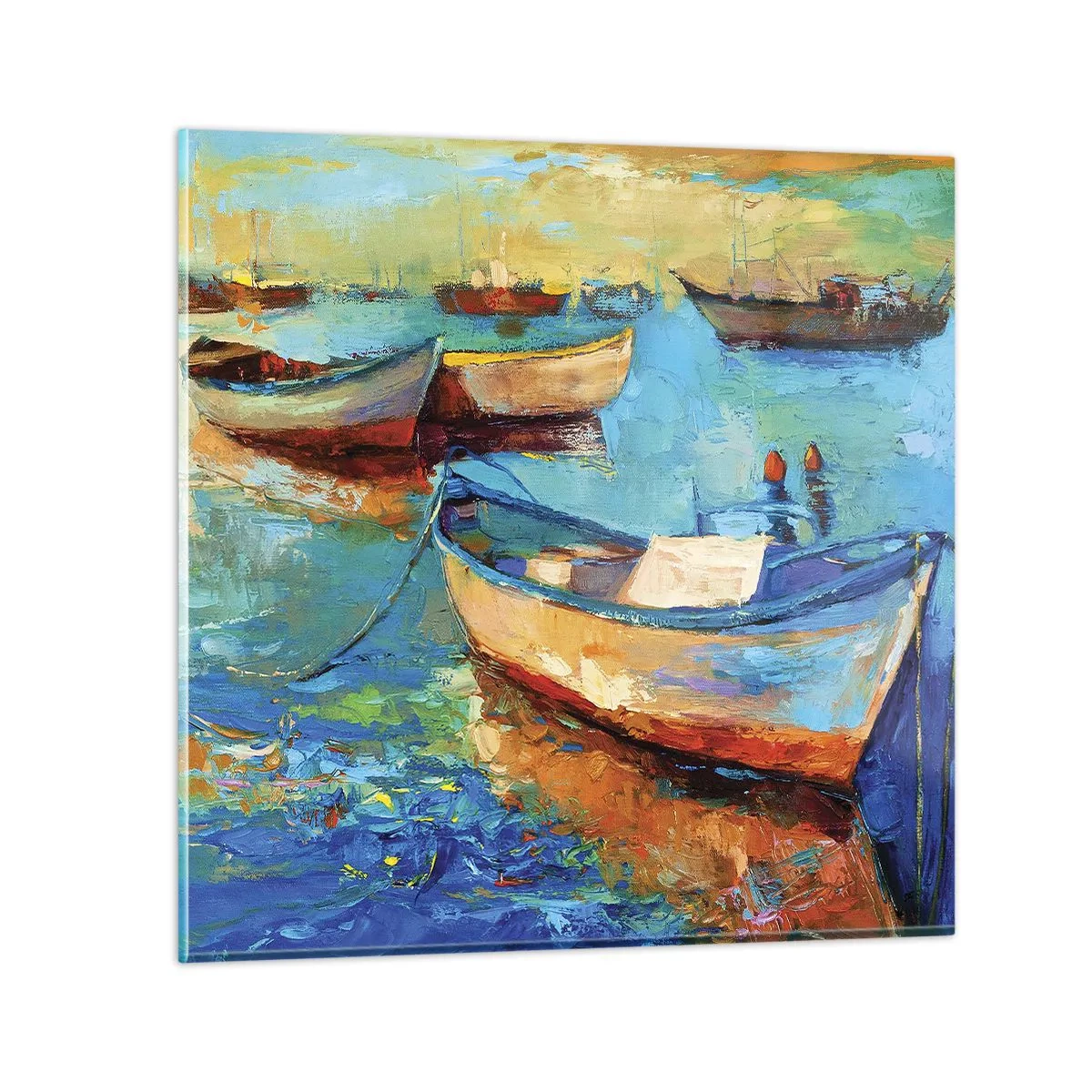 Quadro su vetro - Nella baia del sud - 70x70 cm